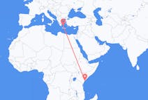 Flights from Lamu, Kenya to Plaka, Milos, Greece