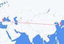 Flyreiser fra Pohang, Sør-Korea til Istanbul, Tyrkia