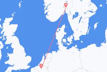 Vluchten van Oslo, Noorwegen naar Brussel, België