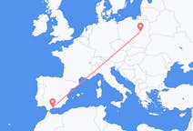 Flights from Warsaw in Poland to Málaga in Spain