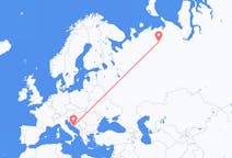 Fly fra Usinsk til Split