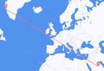 Flyrejser fra Riyadh, Saudi-Arabien til Maniitsoq, Grønland