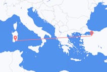 Flights from Bursa, Turkey to Cagliari, Italy
