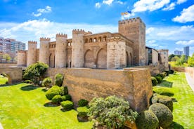 photo of summer view of Teruel with landmarks (Cathedral of Santa María de Mediavilla, Mausoleum of the Amantes) in Aragon, Spain.