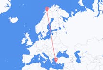 出发地 挪威出发地 纳尔维克目的地 土耳其哈利卡那索斯的航班