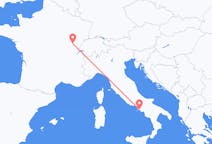 Flyg från Dole, Frankrike till Neapel, Italien