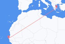 Flüge von Dakar, nach Athen