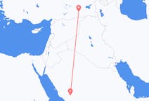 Flyg från Medina, Saudiarabien till Batman, Turkiet