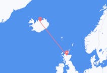出发地 冰岛阿克雷里前往苏格兰的印威內斯的航班