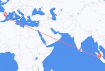 Flights from Padang, Indonesia to Valencia, Spain