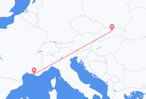 Flights from Poprad in Slovakia to Marseille in France