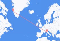 Flyreiser fra Maniitsoq, Grønland til Pisa, Italia