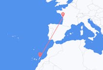Vols depuis la ville de Lanzarote vers la ville de La Rochelle