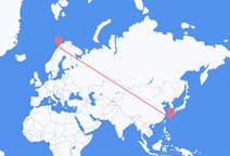 일본 오키나와섬에서 출발해 노르웨이 바두포스에게(으)로 가는 항공편