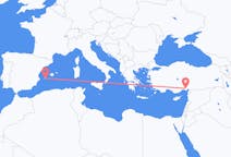 Flyrejser fra Ibiza, Spanien til Adana, Tyrkiet