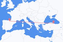 Flyrejser fra Vitoria, Spanien til Samsun, Tyrkiet