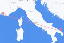 Flyrejser fra Marseille, Frankrig til Brindisi, Italien