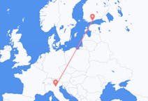 Vluchten van Helsinki, Finland naar Verona, Italië