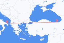 Flyg från Brindisi, Italien till Trabzon, Turkiet