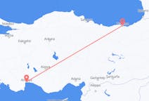 Flyreiser fra Antalya, Tyrkia til Trabzon, Tyrkia