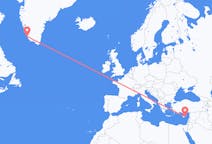 Flyrejser fra Larnaca, Cypern til Paamiut, Grønland