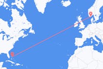 Flyrejser fra Marsh Harbour, Bahamas til Kristiansand, Norge