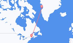 Voli da Rockland, Stati Uniti ad Aasiaat, Groenlandia