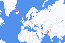 Flyg från Karachi, Pakistan till Akureyri, Island