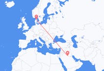 Flights from Rafha, Saudi Arabia to Aalborg, Denmark