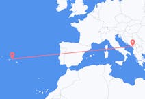 Flyreiser fra Terceira, Portugal til Podgorica, Montenegro