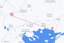 北マケドニア、 スコピエから、北マケドニア、アレクサンドルポリ行き行きのフライト