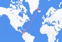Flights from Bogotá, Colombia to Ísafjörður, Iceland