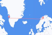 Flights from Kiruna, Sweden to Aasiaat, Greenland