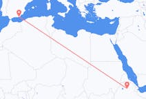 Flyreiser fra Lalibela, Etiopia til Almeria, Spania
