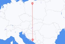 Flug frá Dubrovnik, Króatíu til Bydgoszcz, Póllandi