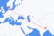 Flyreiser fra Ranchi, India til Billund, Danmark