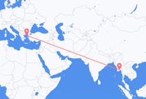Flyg från Rangoon, Myanmar (Burma) till Lemnos, Grekland