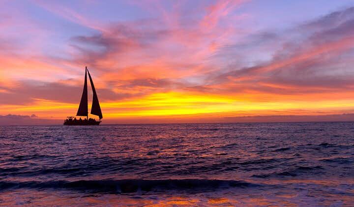 Solnedgang på sejlbåd i Cabo de Gata