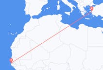 出发地 冈比亚出发地 班竹目的地 土耳其伊兹密尔的航班