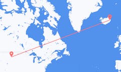Flights from the city of Billings, the United States to the city of Egilsstaðir, Iceland