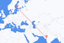 Flyrejser fra Vadodara, Indien til Turku, Finland