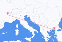 ギリシャのから アレクサンドルポリス、フランスのへ リヨンフライト