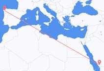 出发地 沙特阿拉伯出发地 艾卜哈目的地 西班牙圣地亚哥 － 德孔波斯特拉的航班