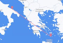Flyreiser fra Santorini, Hellas til Bari, Italia