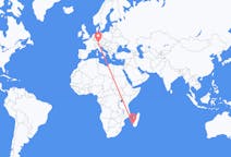 Flyrejser fra Toliara, Madagaskar til Memmingen, Tyskland