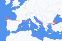 出发地 西班牙从 拉科鲁尼亚目的地 土耳其伊斯坦布尔的航班