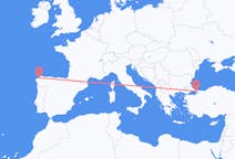 Flyreiser fra La Coruña, Spania til Istanbul, Tyrkia
