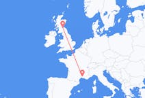 Flyg från Nîmes, Frankrike till Edinburgh, Skottland