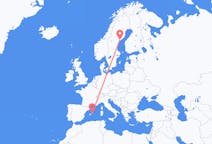 スウェーデンのから エルンスケルツヴィク、スペインのへ メノルカ島フライト