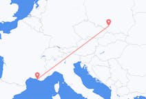 Flyg från Katowice, Polen till Marseille, Frankrike